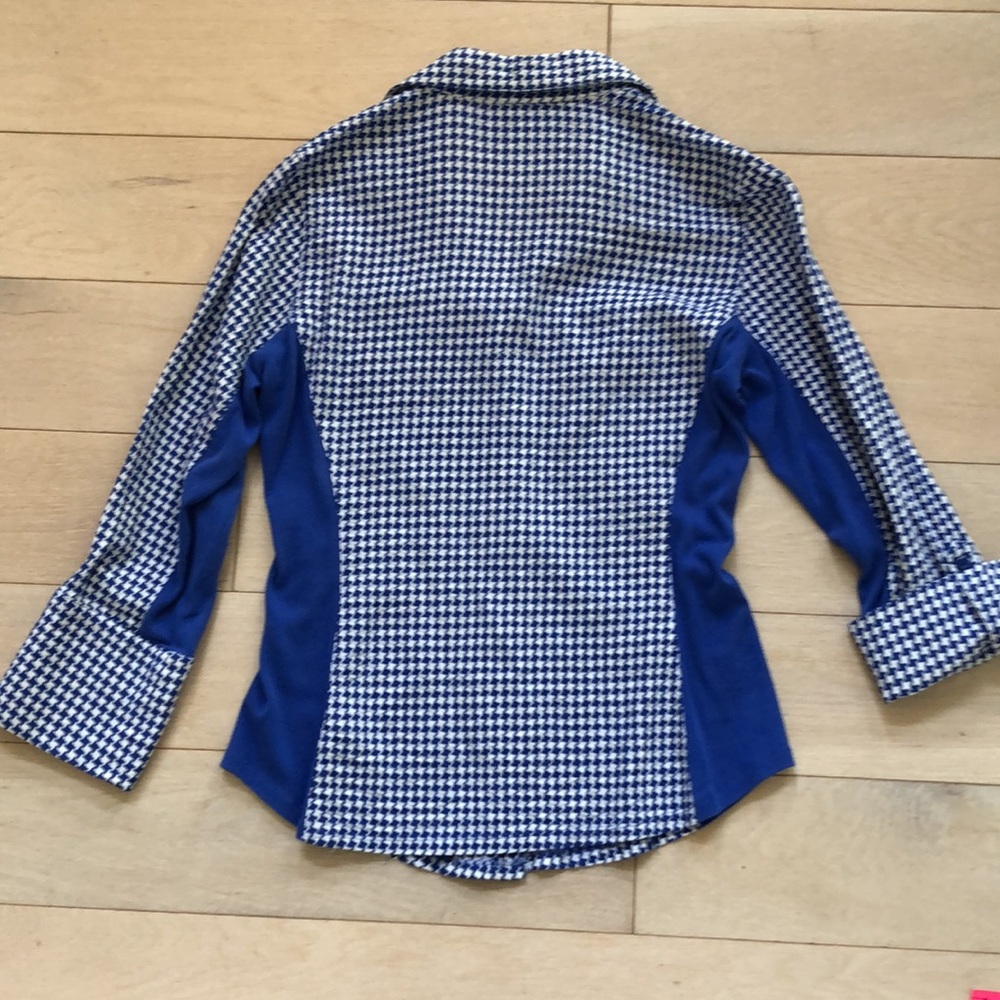 Blue & white check button-down shirt, M - Picture 5 of 15